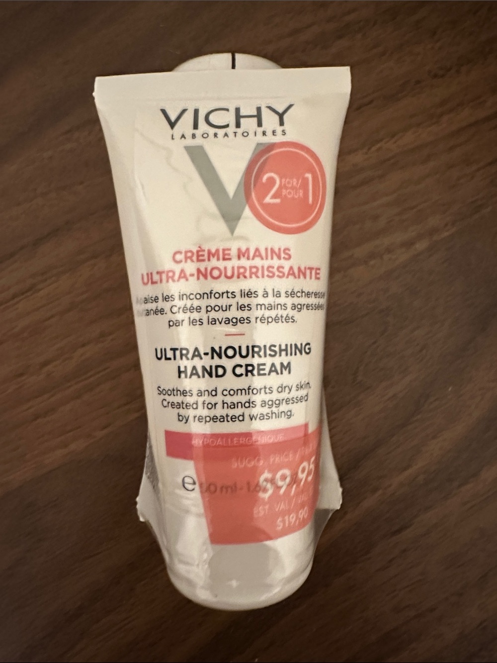 Vichy Ultra-Nourishing Hand Cream -  Pack of 2 x 50 ml